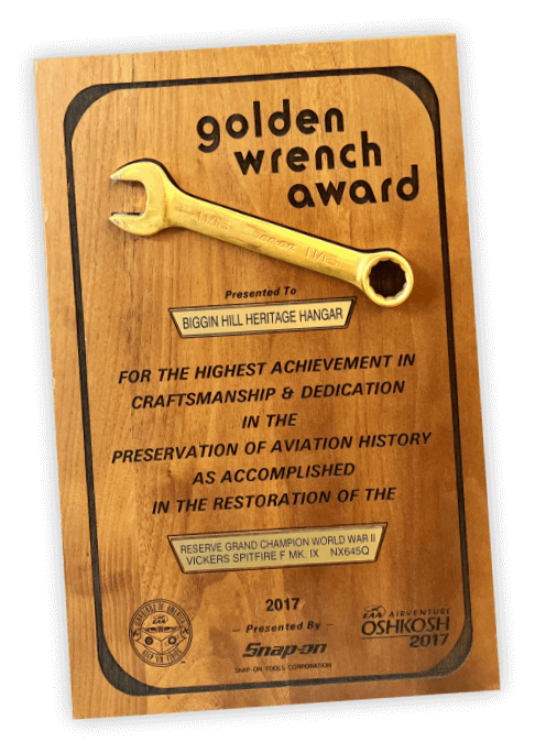 Golden wrench award